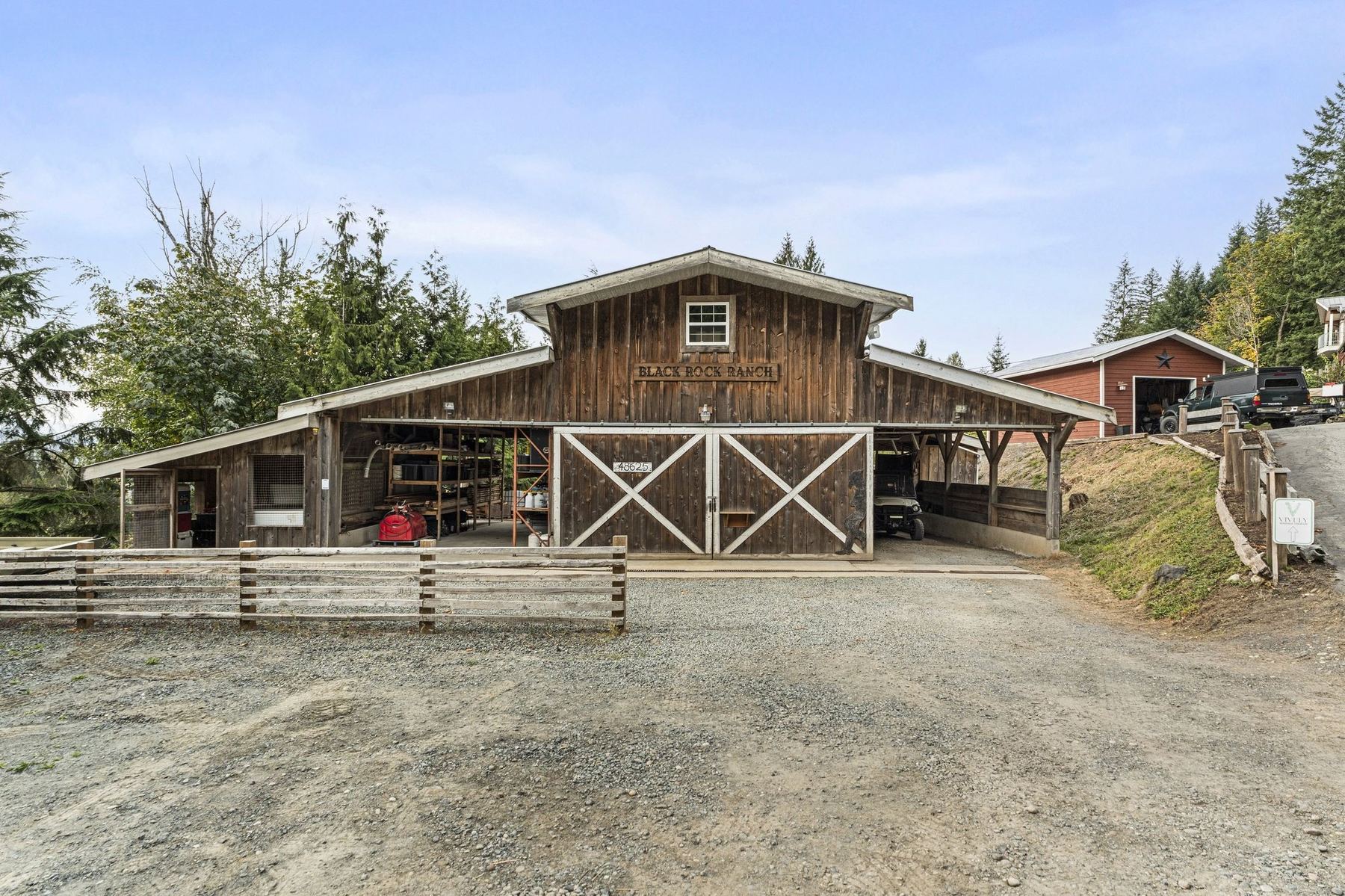 The shop and Cowboy Barn