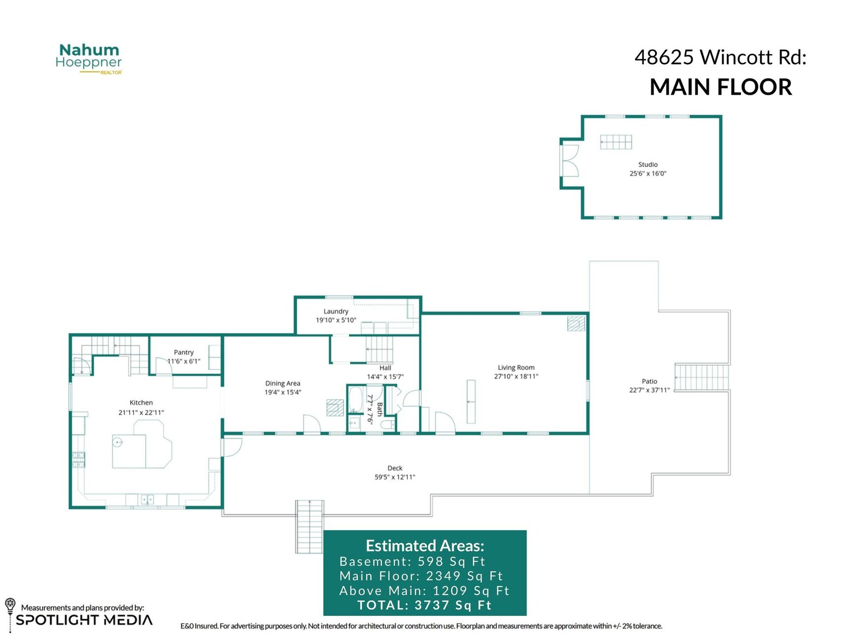 Main house main floor plan