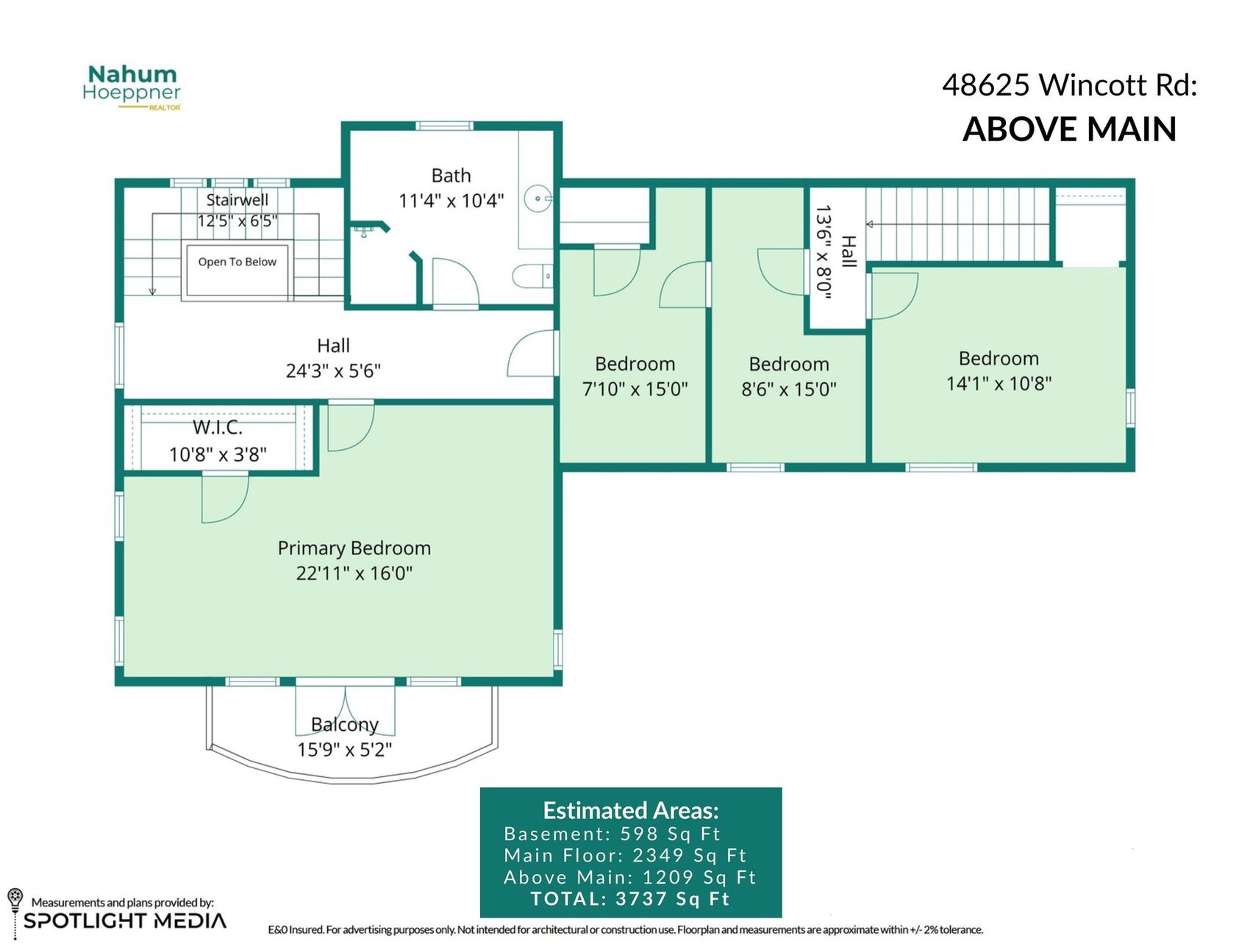 Main house above main floor plan