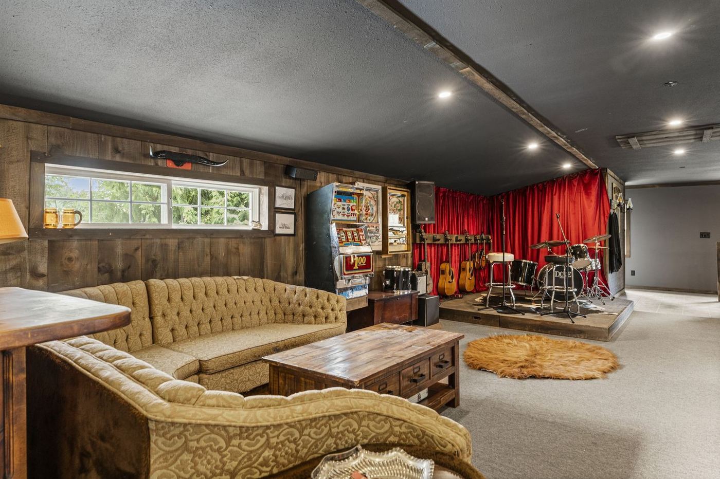 The stage end of the Cowboy Bar