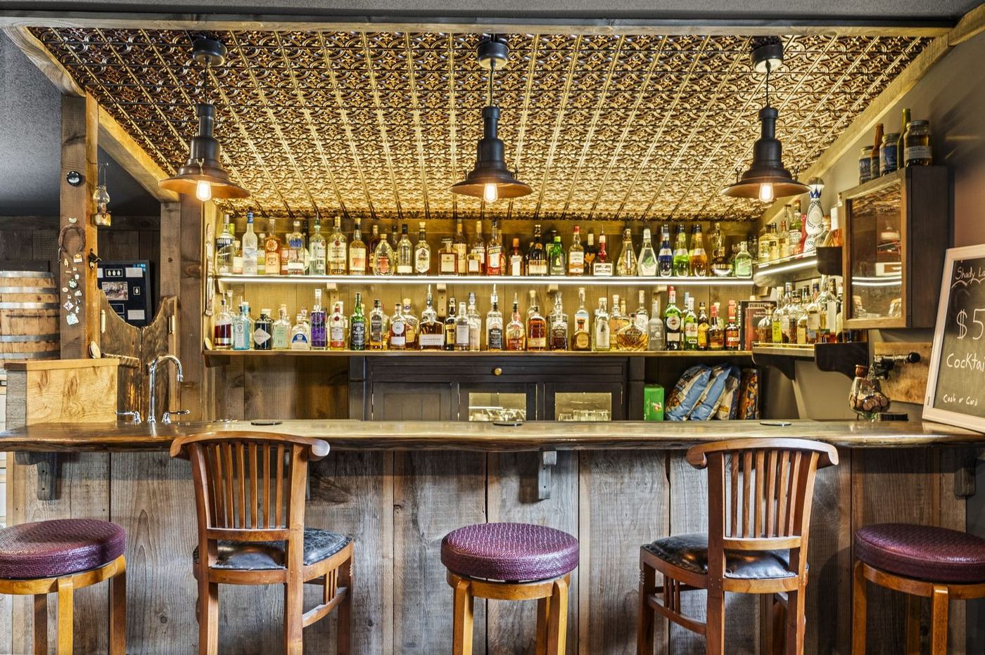 The back bar
